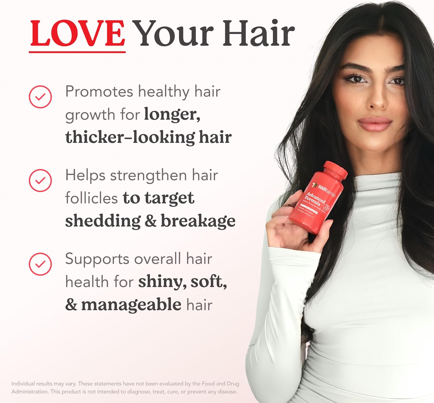 HAIRtamin Advanced Formula Biotin 5000 mcg - Hair, Skin and Nails Supplement - 30 Capsules
