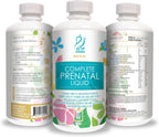 ACTIF Líquido Prenatal Orgánico Completo - 35+ Vitaminas con DHA y Colina, 32 oz (946 ml)