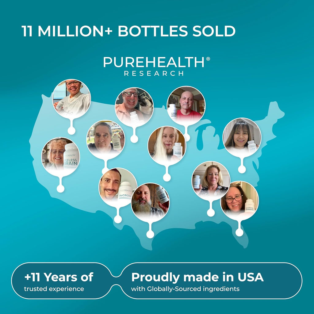 PUREHEALTH RESEARCH Ageless Brain - Suplemento para la Memoria y el Enfoque - 180 Cápsulas