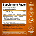 Vitamina C Liposomal Pura - 1200 mg - 60 Cápsulas