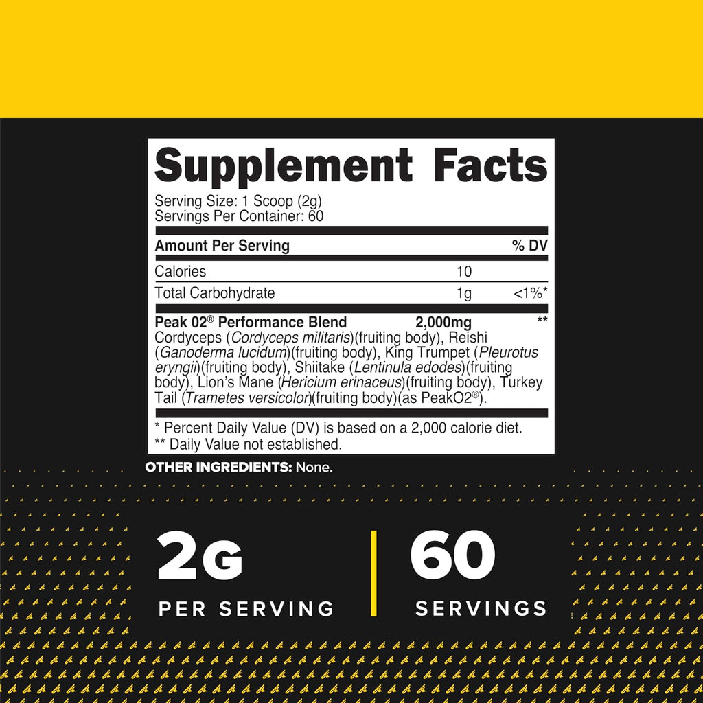 PrimaForce Peak O2 Training Supplement, 120g - Proprietary Blend, Non-GMO, Vegan & Gluten-Free