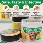 NUVIMI Probióticos para Perros con Prebióticos - 120 Comprimidos Sabor Pollo