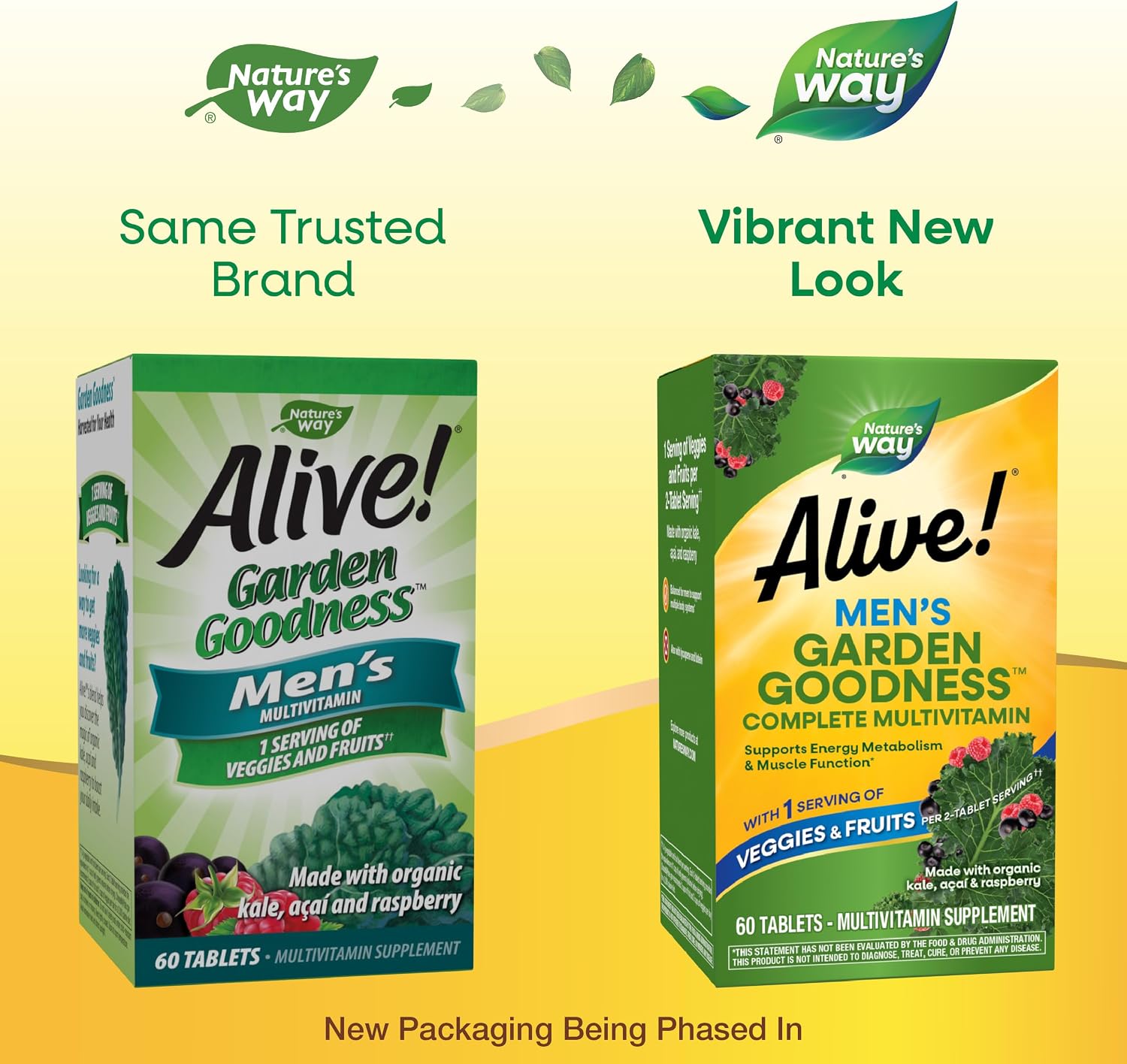 Nature's Way Alive! Garden Goodness Multivitamínico para Hombres, 60 Comprimidos