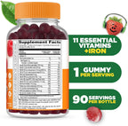 Lifeable Kids Multivitamin con Hierro - Gominolas Vegetarianas para Niños - 90 Unidades