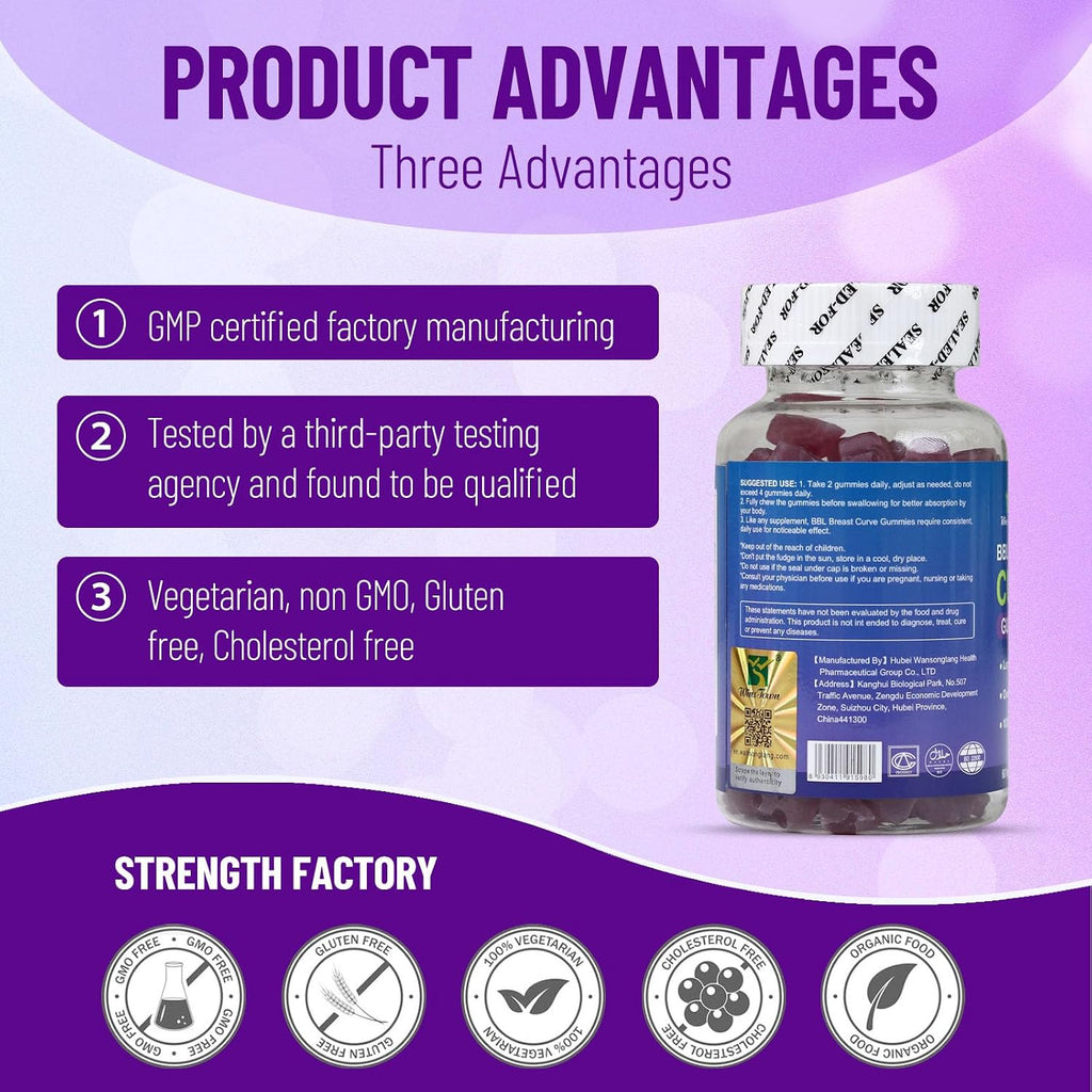 BBL Breast Curve Gummies, 60 Gominolas | Wins Town