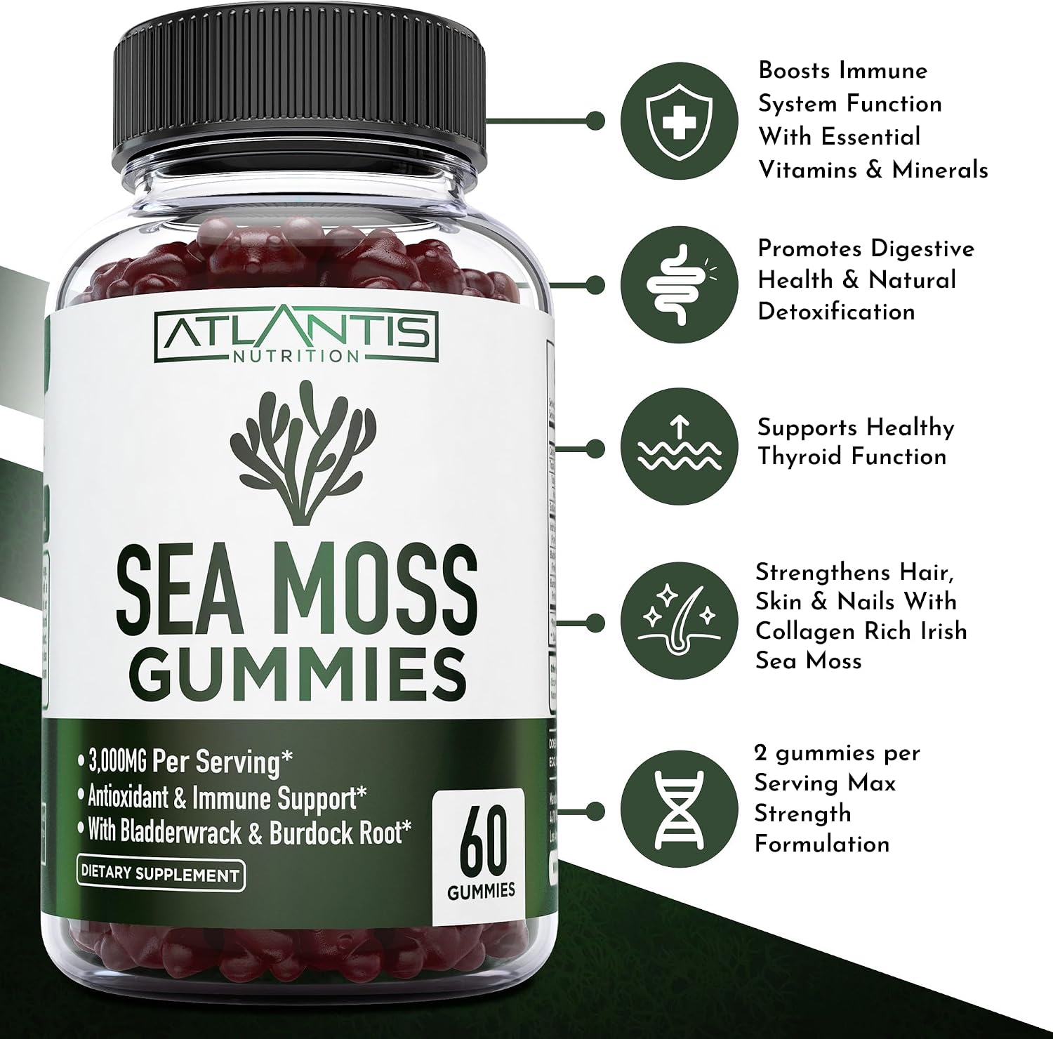Irish Sea Moss Gummies 3000mg – Atlantis Nutrition