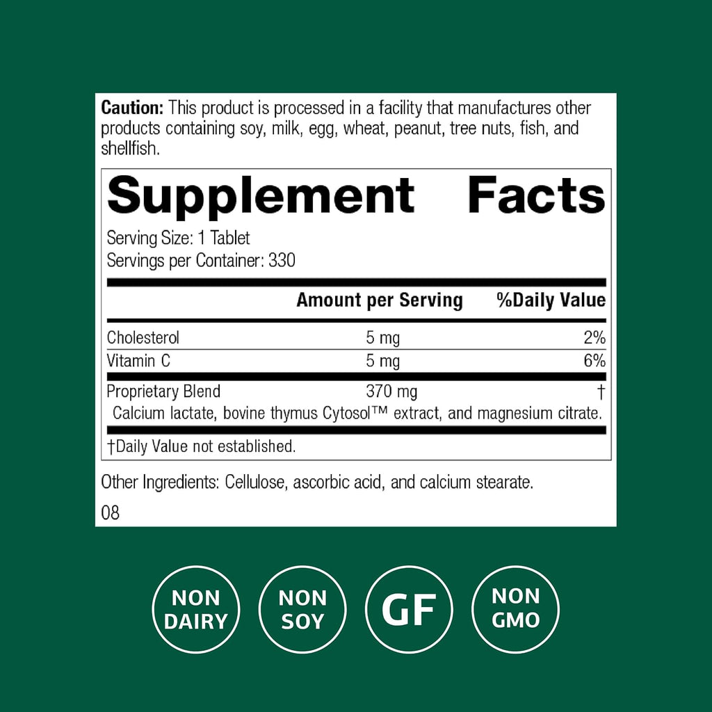 Standard Process Thymex Extracto Citosol - 330 Comprimidos