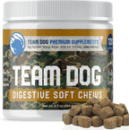 Team Dog Probióticos para Perros - Masticables Digestivos con Enzimas - 120 unidades