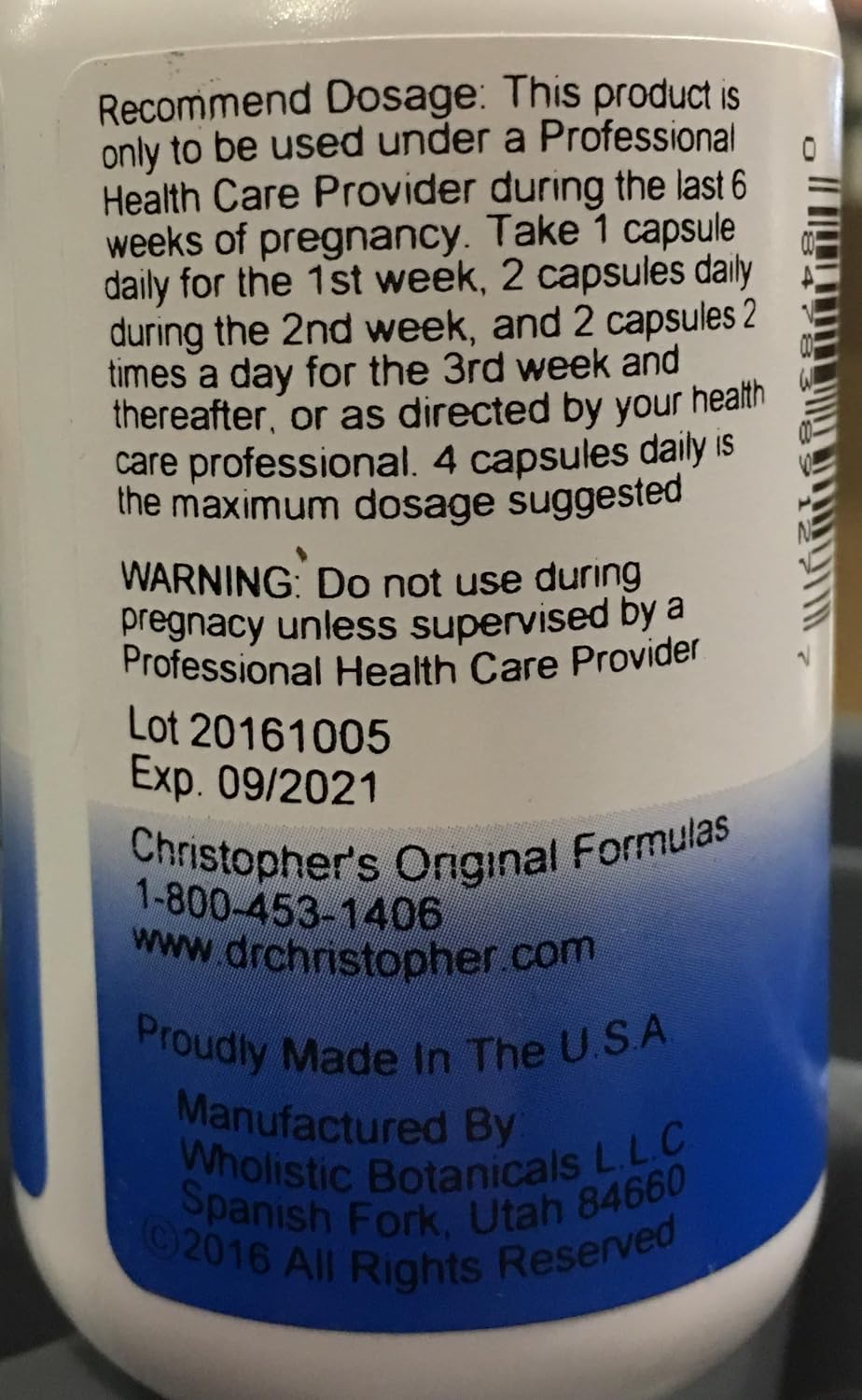 Birth-Prep Capsules de Christopher's Original Formulas - 100 Cápsulas