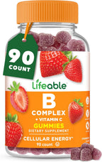 Lifeable Complejo B Gominolas para Adultos con Vitamina C - 90 Gominolas Veganas