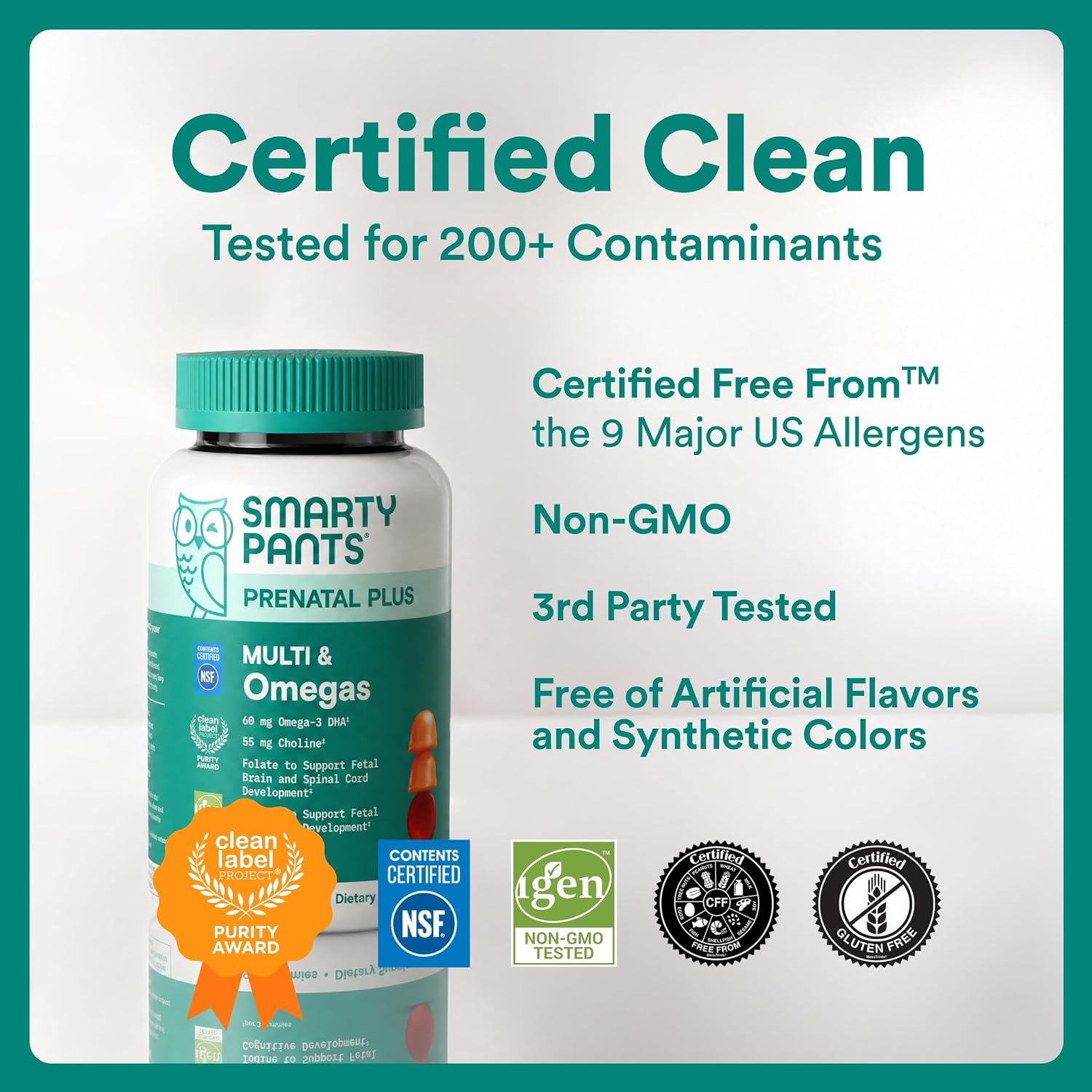 SmartyPants Gomitas Prenatales Multivitamínicas con Omega 3 DHA/EPA, Metilfolato, Biotina, Vitaminas D3, C, B12, B6, A, K y Zinc, Sin Gluten - 90 Gomitas