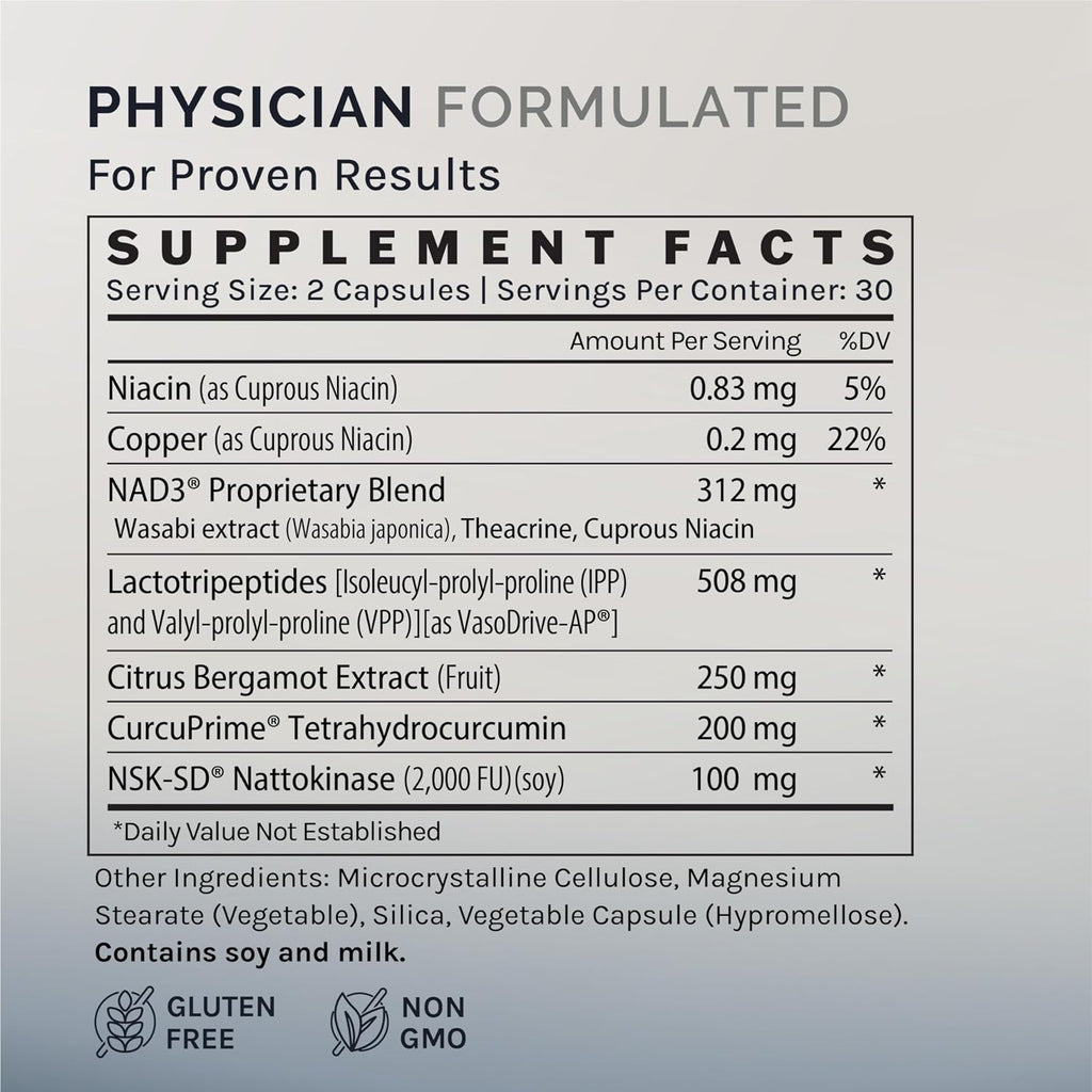 InfiniWell Cardio Prime+ - Suplemento para la Salud del Corazón (60 Cápsulas)