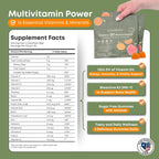 Vitanergy Women's Multivitamin Gummies con D3 y K2 - 60 Gominolas Sin Azúcar
