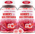 Multivitamínico en Gominolas Sin Azúcar para Mujeres con Calcio, D3 K2, Inositol, Folato, Biotina, Hierro - 2 Paquetes
