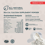 Animal Essentials Sea-Cal - Polvo de Calcio de Algas Marinas Puras para Perros y Gatos - 340 g