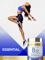 Carlyle Vitamina B12 2000 mcg - 240 Comprimidos Sublinguales de Metilcobalamina - Sabor a Bayas - Suplemento Vegetariano, No OGM y Sin Gluten