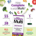 Webber Naturals Men's 50+ Most Complete Multi, 90 Cápsulas Vegetarianas