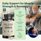 VINATURA HMB 3000mg y Vitamina D3 Suplemento Defensa Muscular - 120 Cápsulas