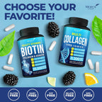 MOREX VITAMINS Biotina, Colágeno, Queratina y Ácido Hialurónico - 25.000 mcg - 60 Cápsulas
