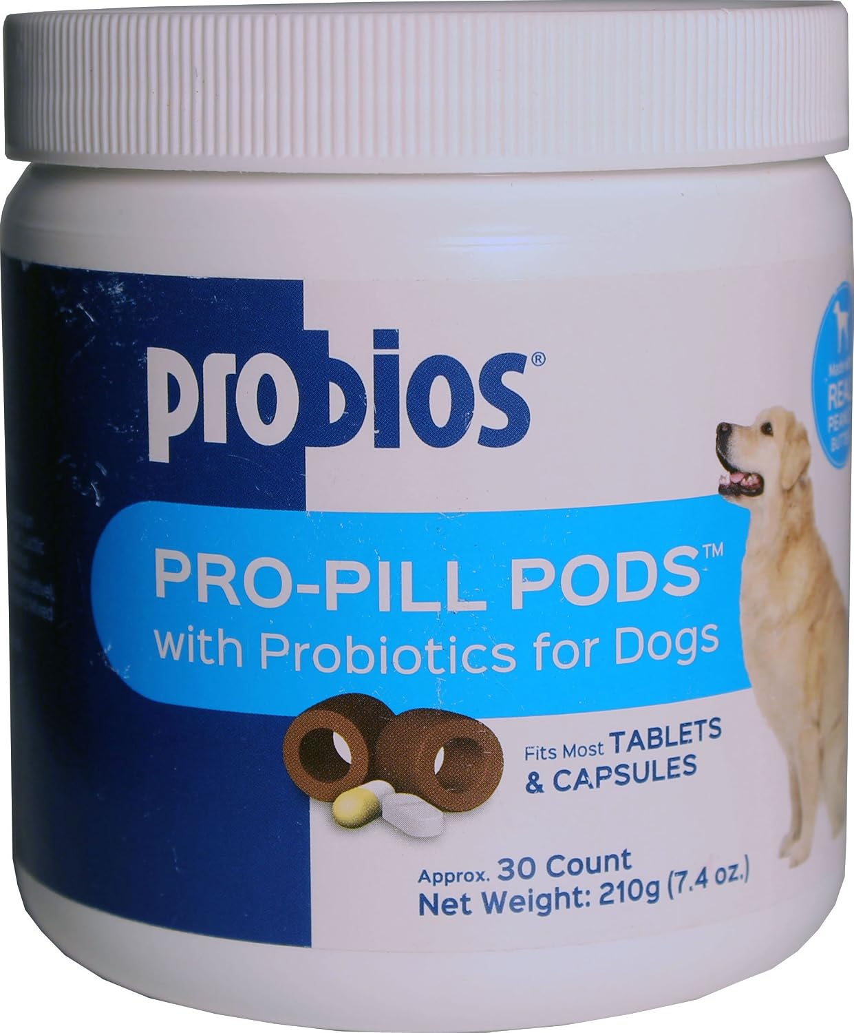 Probios Pro-Pill Pods sabor Mantequilla de Cacahuete para Perros, Grande