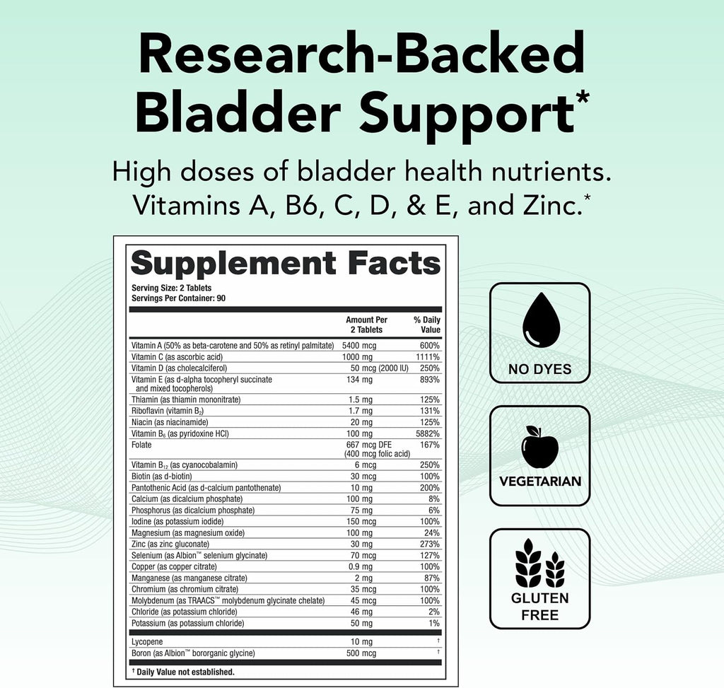 Theralogix Bladder 2.2 Multivitamínico y Multimineral – 180 comprimidos (90 días)