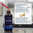 RX Vitamins B12 para Perros y Gatos - Suplemento Líquido para Apoyo Digestivo y Nervioso - 118 ml (4 oz)
