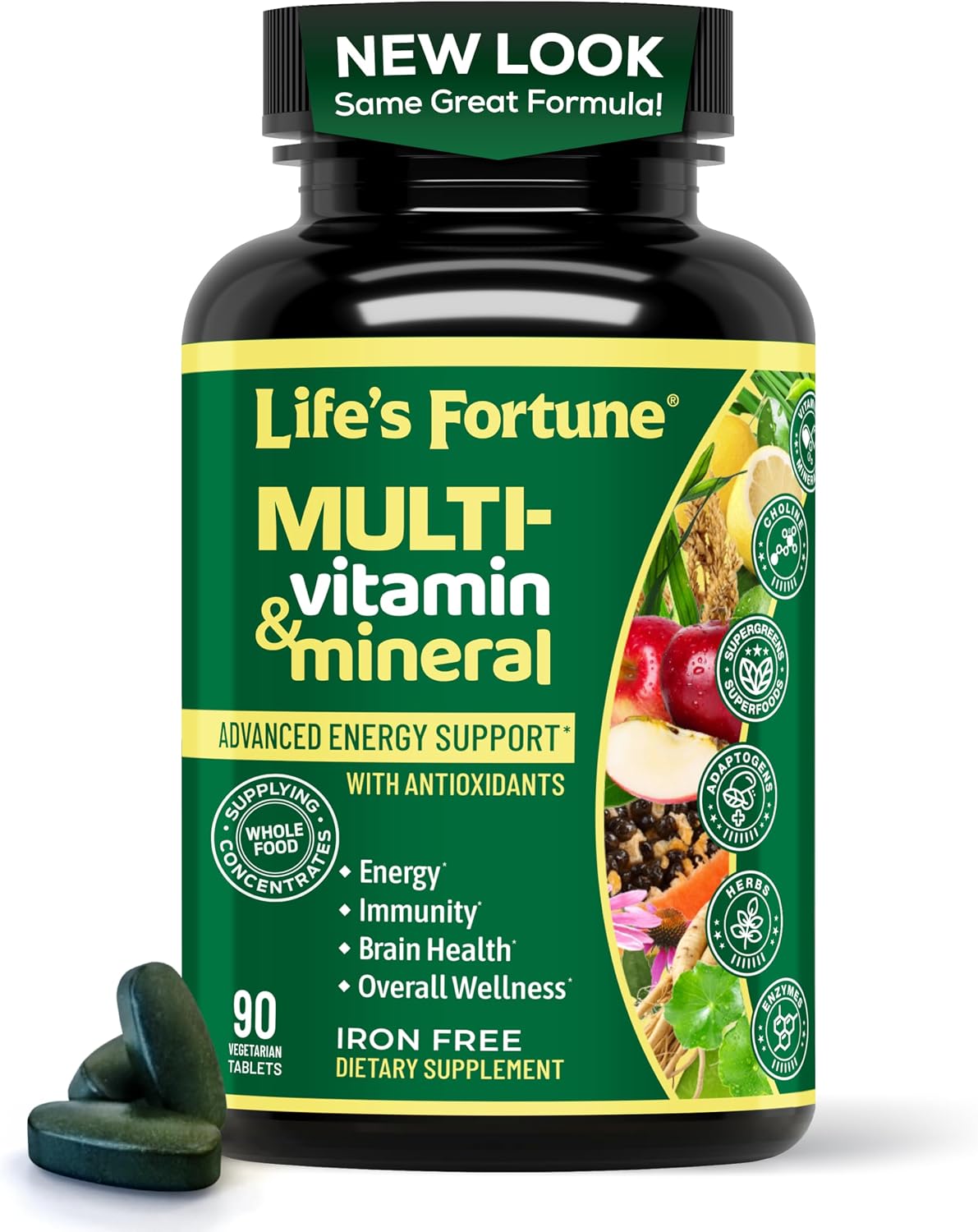 Life's Fortune Multivitamínico Integral Complejo de Vitaminas y Minerales – 90 Comprimidos Vegetales