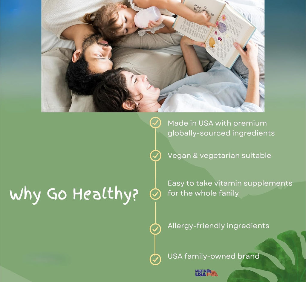 Go Healthy Complete Liquid Multivitamin | Vegan | 32 Doses | Mango and Peach Flavor