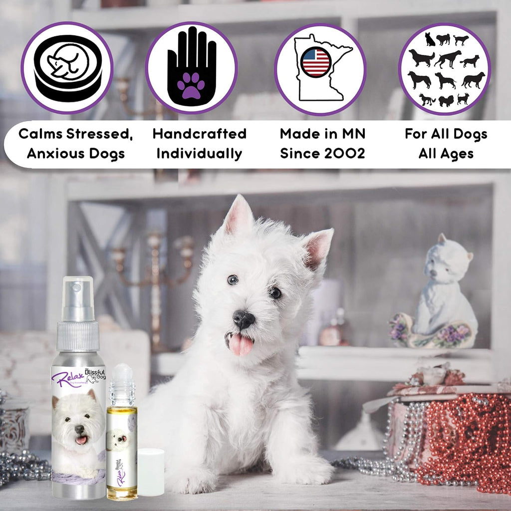 The Blissful Dog Spray de Aromaterapia Relax para Perros West Highland White Terrier - Alivia la Ansiedad Canina