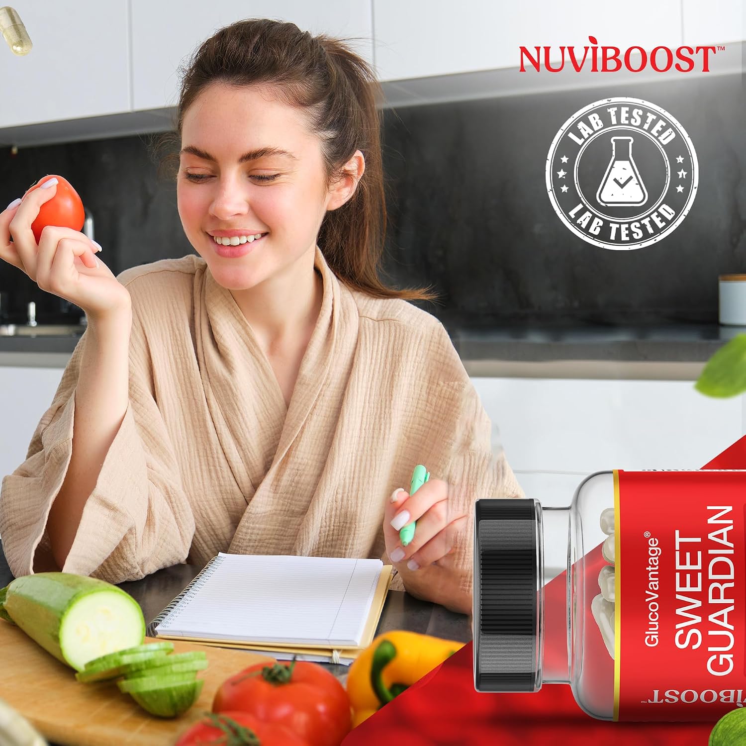 NUVIBOOST Super Dihydroberberine (GlucoVantage®) 200mg con Canela de Ceilán, Ácido Alfa Lipoico, Selenio, Gymnema Sylvestre, Benfotiamina - 60 Cápsulas