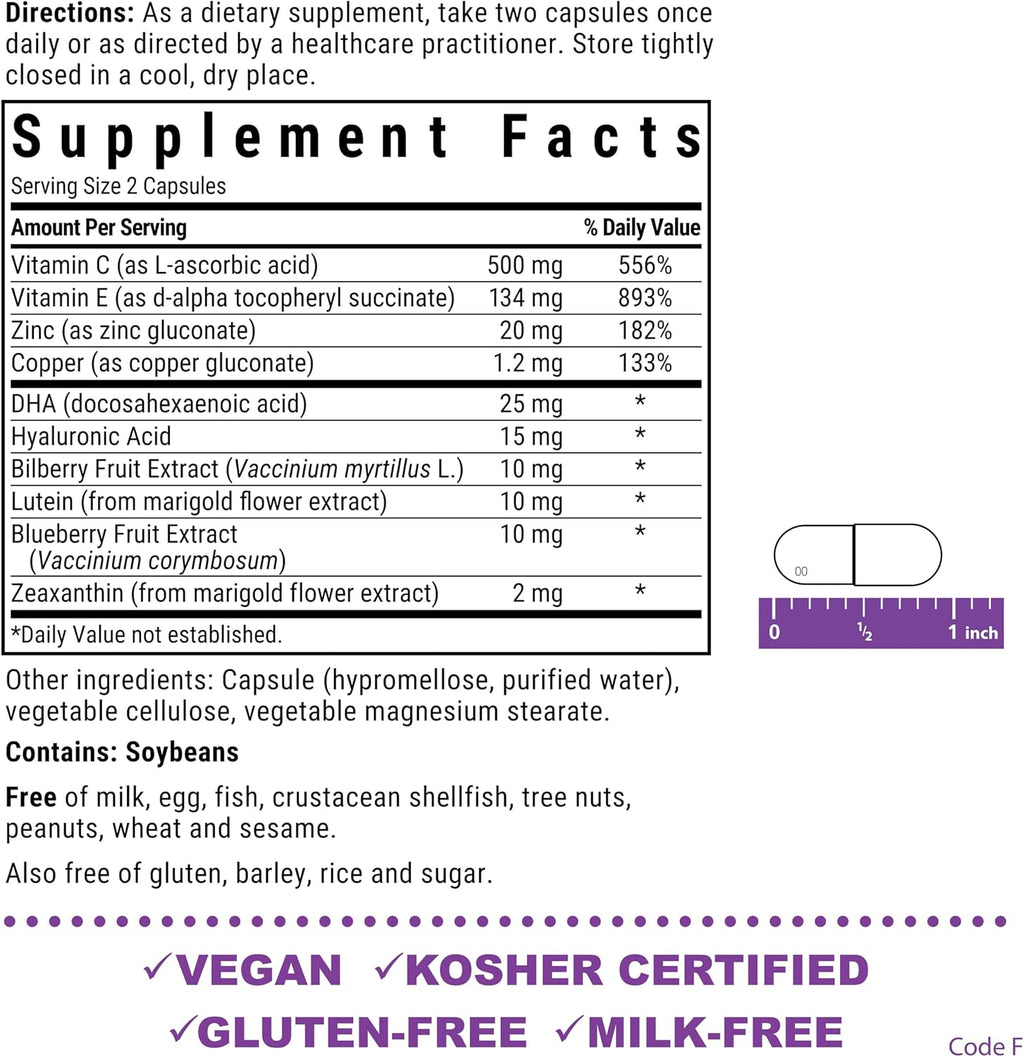 Bluebonnet Nutrition Eye Care Macular & Blue, 60 Cápsulas Vegetales