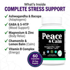 Peace and Calm - Suplemento para el Estrés y la Relajación, 60 Cápsulas