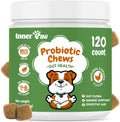 INNER PAW Probióticos para Perros con Enzimas Digestivas y Prebióticos – 120 Masticables Sabor Pollo