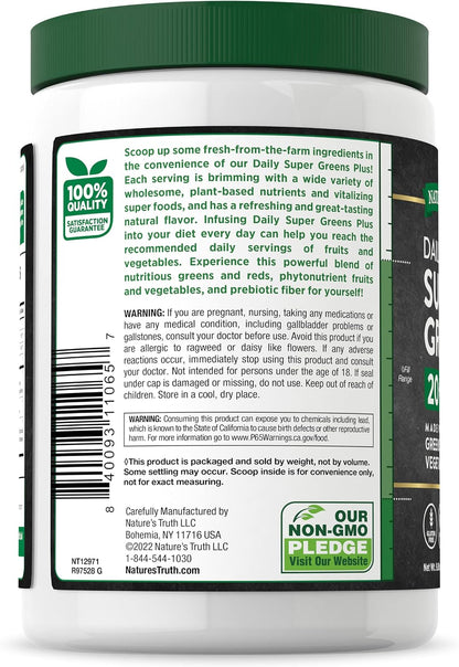 Nature's Truth Super Greens Powder - – Transparencia: La marca se compromete a ofrecer ingredientes honestos, sin – Image 7