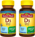 Nature Made Vitamina D3 1000 UI, 100 Cápsulas Blandas (Paquete de 2)