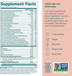 True Grace One Daily Multivitamínico para Mujeres con Minerales Fermentados, Adaptógenos Orgánicos y Hongos - Apoyo Completo para Cuerpo, Mente y Belleza - 30 Comprimidos Veganos