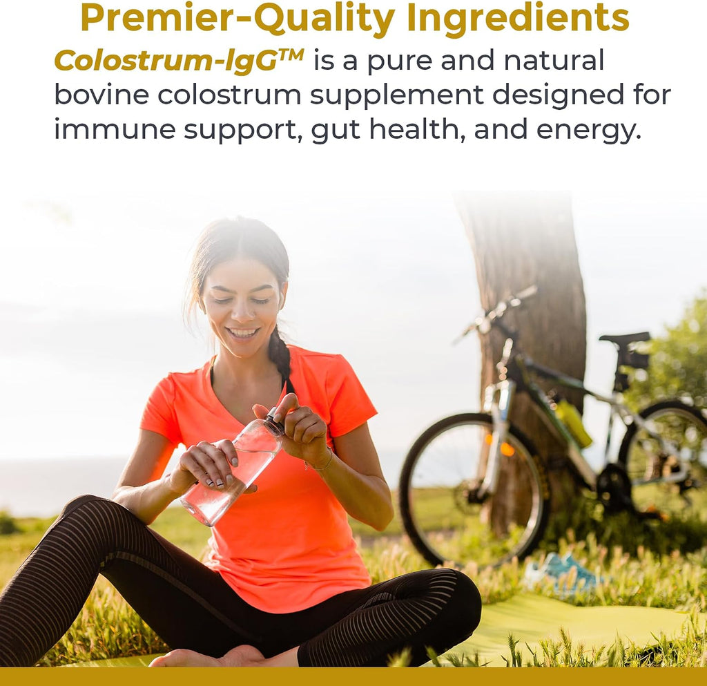 Premier Research Labs Calostro-IgG - Suplemento de Calostro Bovino, Grass Fed, para el Apoyo Inmunitario y la Salud Intestinal, con Lactoferrina, Aminoácidos, Nucleótidos - 90 Cápsulas