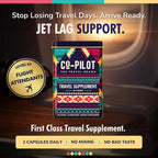Original Travel Supplement | Co-Pilot The Travel Brand – Contra el Jet Lag, Energía e Inmunidad | 60 Cápsulas Veganas