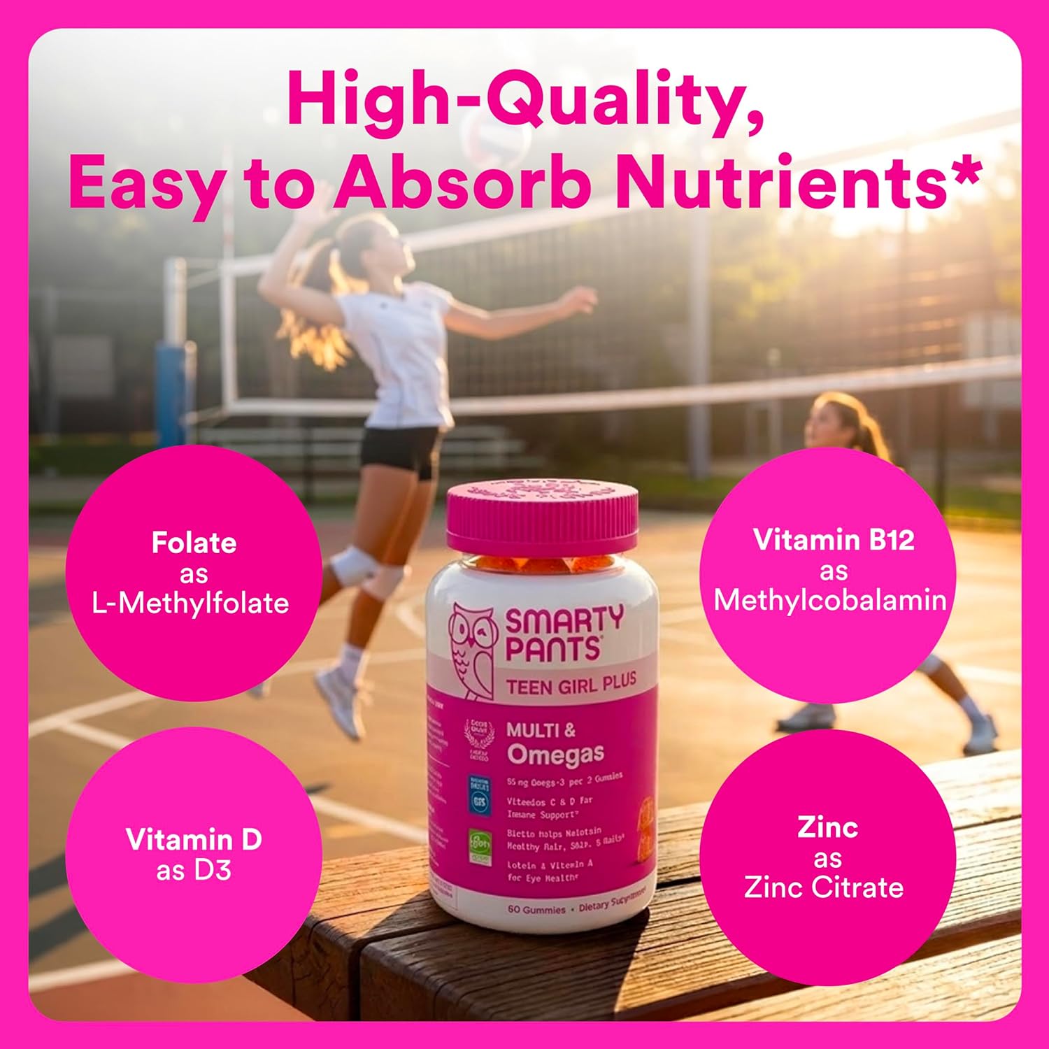 SmartyPants Teen Girl Multivitamin Gummies - 60 Gominolas (30 Días)