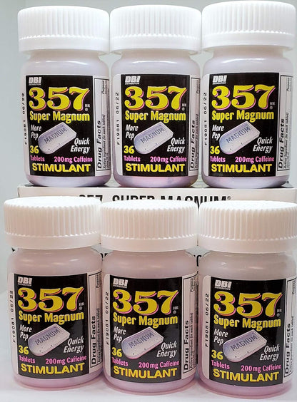 357 Magnum Cafeína 200 mg – 36 Comprimidos (Pack de 3) – Image 2