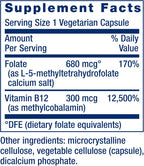 Life Extension BioActive Folate & Vitamin B12 - 90 Capsules