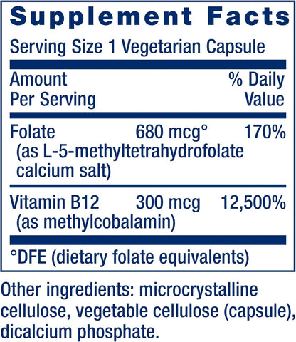 Life Extension BioActive Folato y Vitamina – El funcionamiento normal del sistema nervioso. – Image 3
