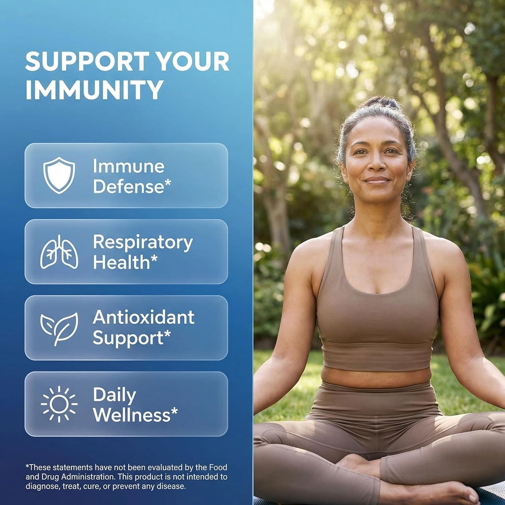 Clean Nutraceuticals Immune Defense Support – Suplemento 8 en 1 con Zinc 50mg, Quercetina, Vitamina C 1000mg, Vitamina D3 5000 UI, Saúco, Jengibre – 60 cápsulas veganas
