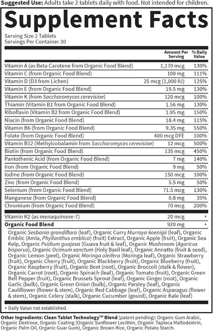 Garden of Life Organics Multivitamínico para Mujeres con Vitamina C, D3, Folato, B12, Biotina y Hierro – 60 Comprimidos – Image 5