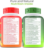 TM NATURALS Fruit and Veggies Supplement - Super Frutas y Verduras, 180 Cápsulas (Pack de 4)