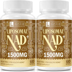 LIGUSTERI 1500 mg NAD+ Liposomal con TMG, 98%+ Absorción, Suplemento para Energía Celular y Longevidad, 60 Cápsulas Blandas