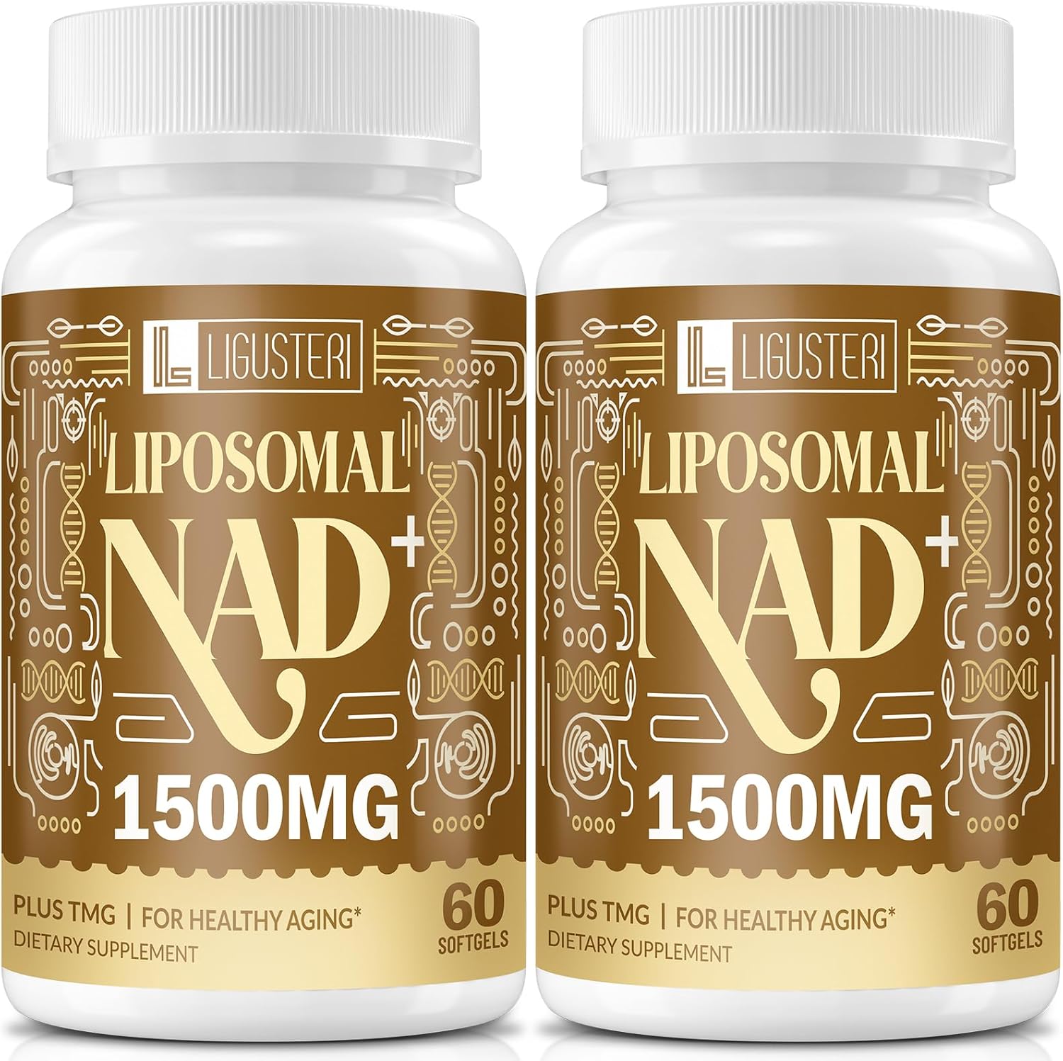 LIGUSTERI NAD+ Liposomal 1500 mg con TMG – 120 Softgels