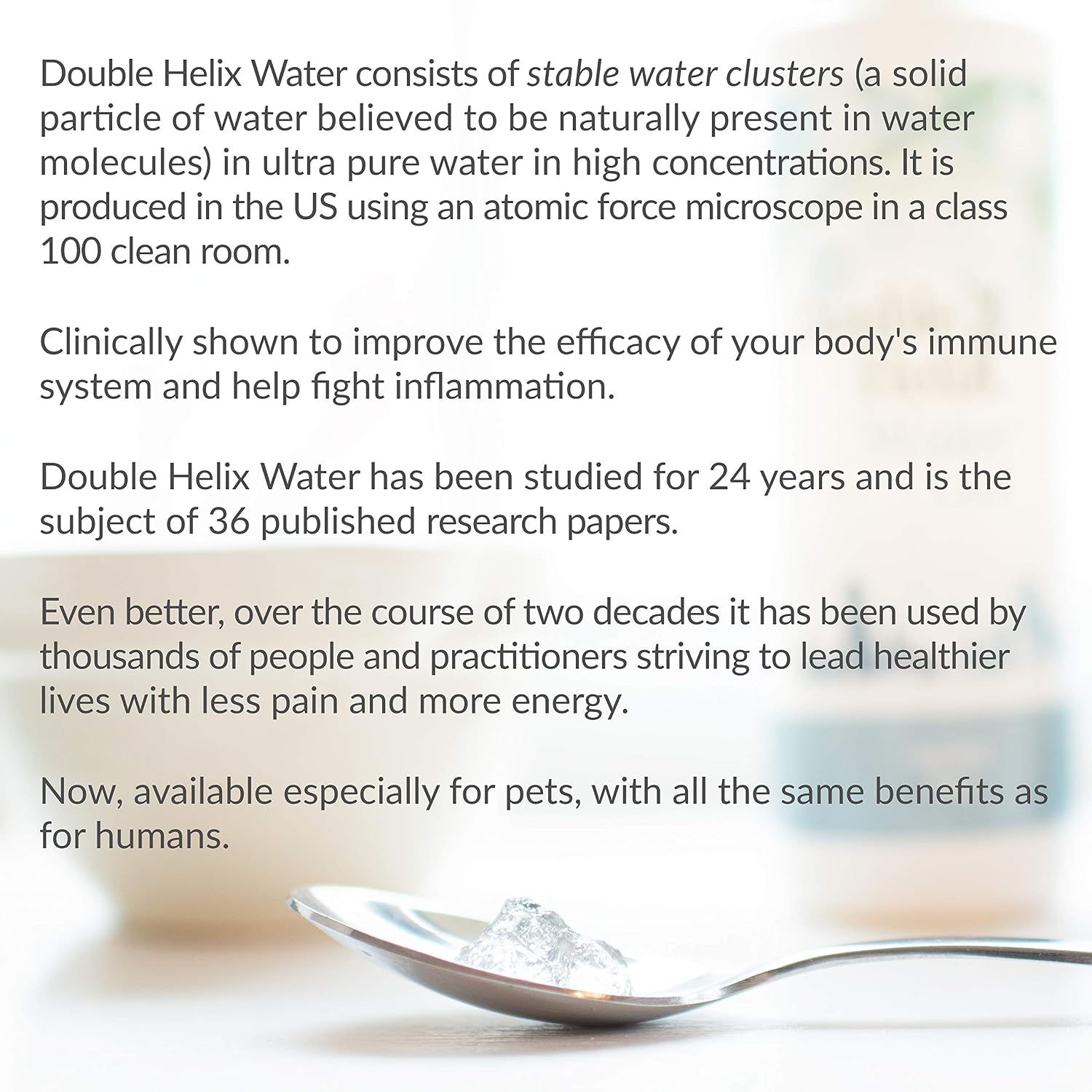 Double Helix Water para Mascotas - Suplemento Líquido para Perros y Gatos - 237 ml