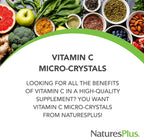 NaturesPlus Vitamina C Micro-Cristales – 227 g (8 oz) – Antioxidante y Apoyo Inmunológico – Vegano, Sin Gluten