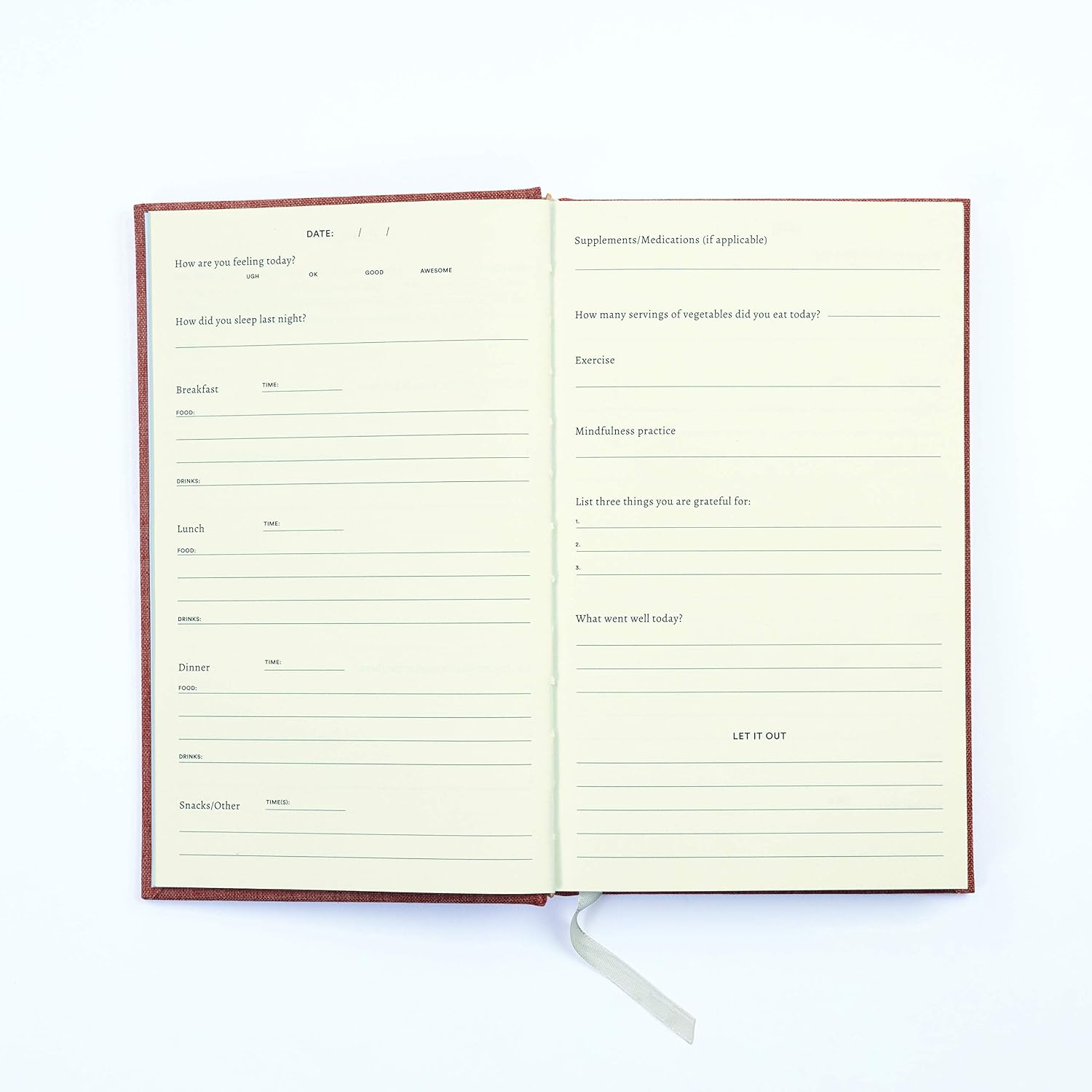 The Well Journal: A guided journal for mindful eating and a better life